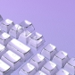 Jelly Purple 104+32 Keys OEM Profile PC Doubleshot Top Legends Keycaps Set for MX Keyboard